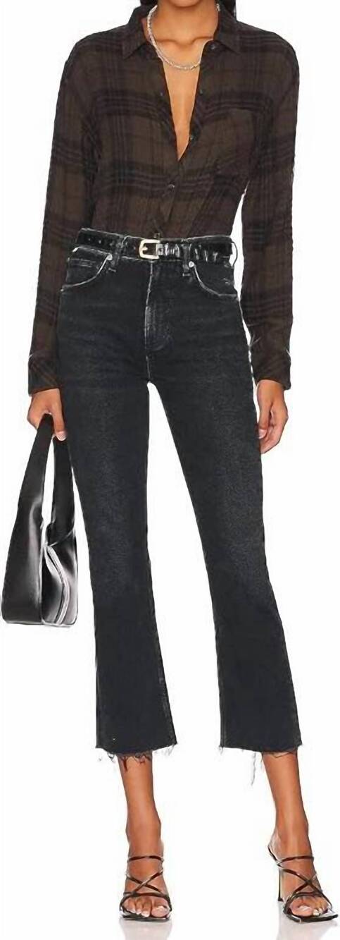 NEW RAILS brady top in moss onyx
